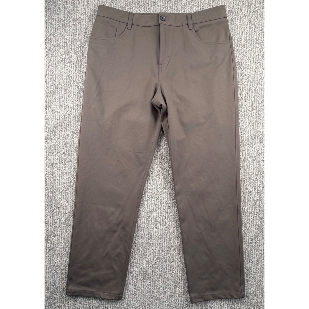 Vuori Meta Pant Mens 34 Brown V4024 Technical Stretch 5-Pocket Chino